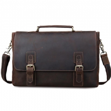 14-zoll-messenger-tasche Aus Echtem Leder