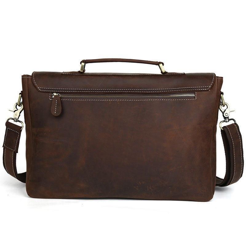 14-zoll-messenger-tasche Aus Echtem Leder