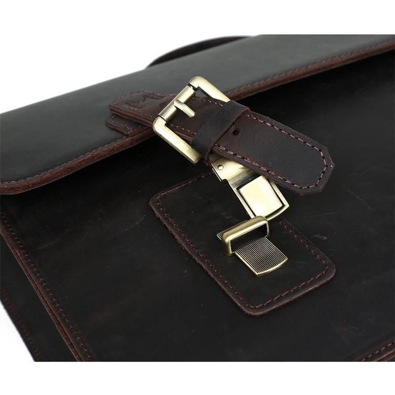 14-zoll-messenger-tasche Aus Echtem Leder