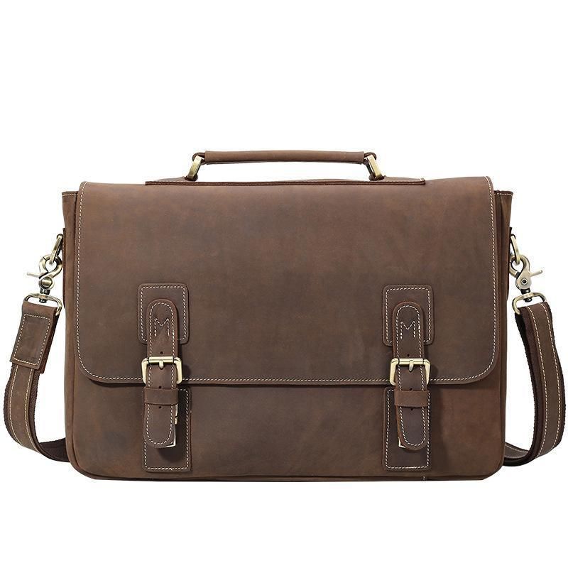 14-zoll-messenger-tasche Aus Echtem Leder