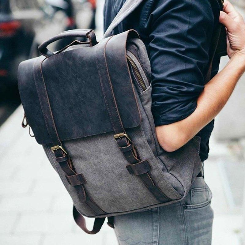 15-zoll-rucksack Aus Canvas Für Herren Und Damen