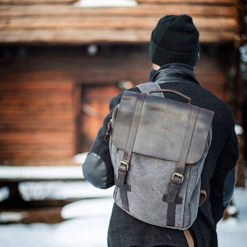 15-zoll-rucksack Aus Canvas Für Herren Und Damen