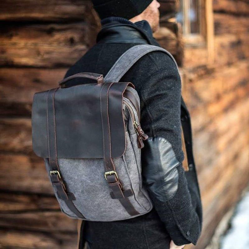 15-zoll-rucksack Aus Canvas Für Herren Und Damen