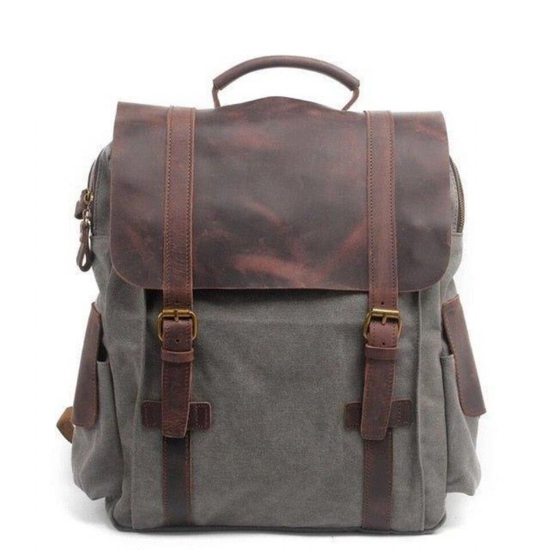 15-zoll-rucksack Aus Canvas Im Vintage-stil