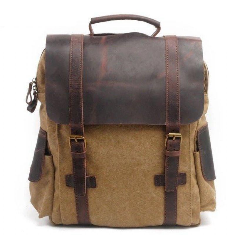 15-zoll-rucksack Aus Canvas Im Vintage-stil