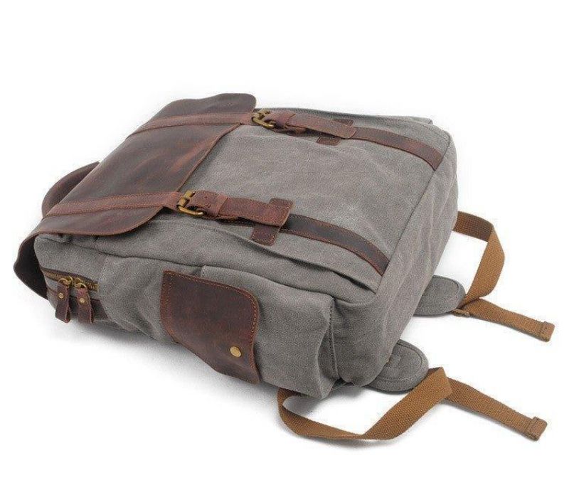 15-zoll-rucksack Aus Canvas Im Vintage-stil