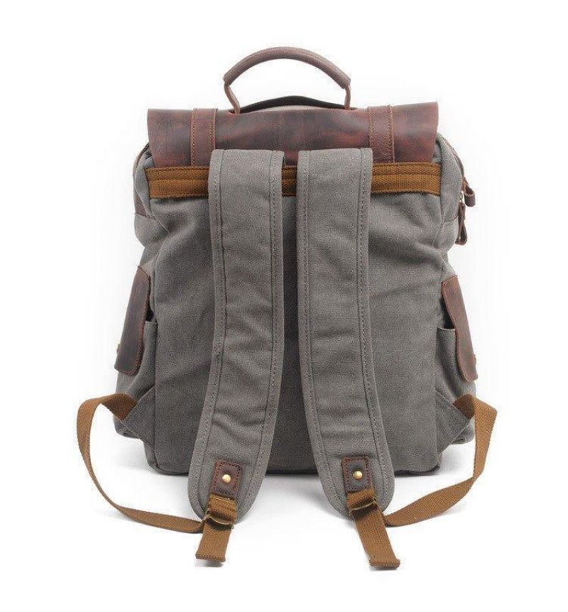 15-zoll-rucksack Aus Canvas Im Vintage-stil