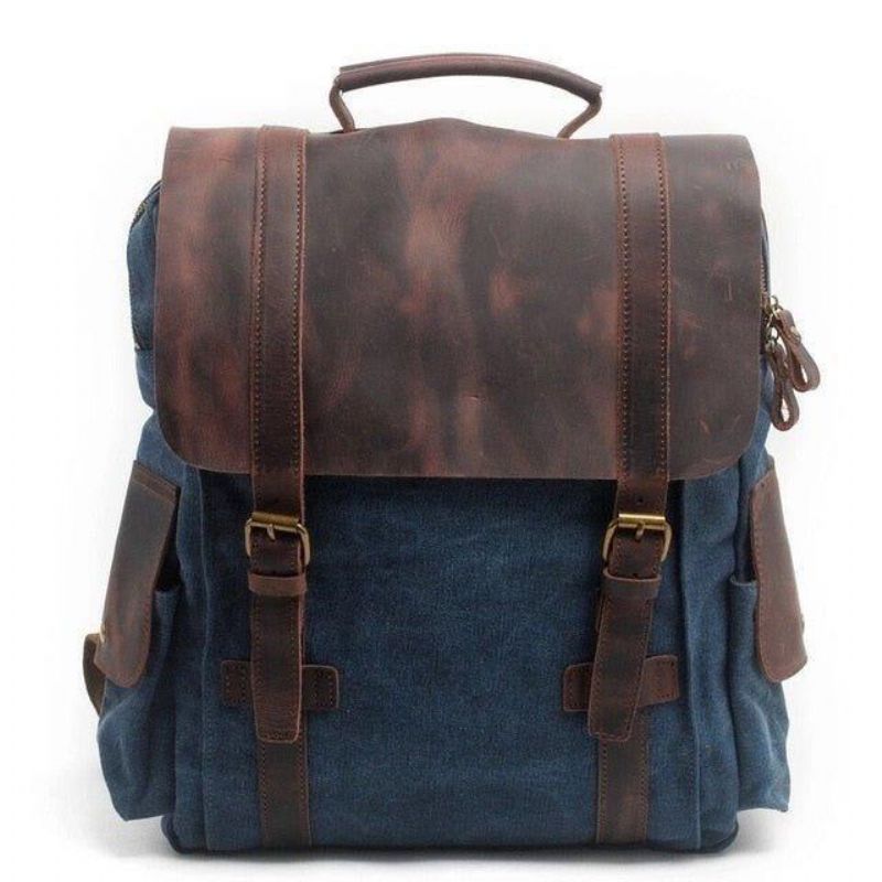 15-zoll-rucksack Aus Canvas Im Vintage-stil