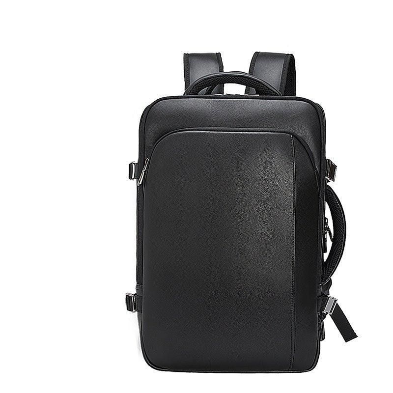 15.6-zoll-laptoprucksack Aus Echtem Leder