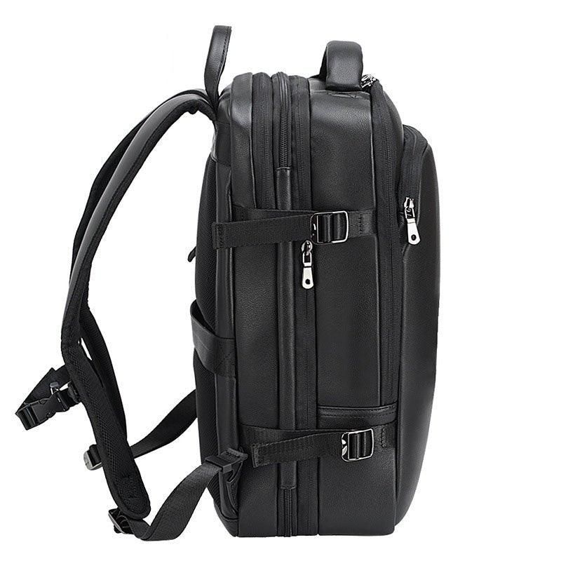 15.6-zoll-laptoprucksack Aus Echtem Leder