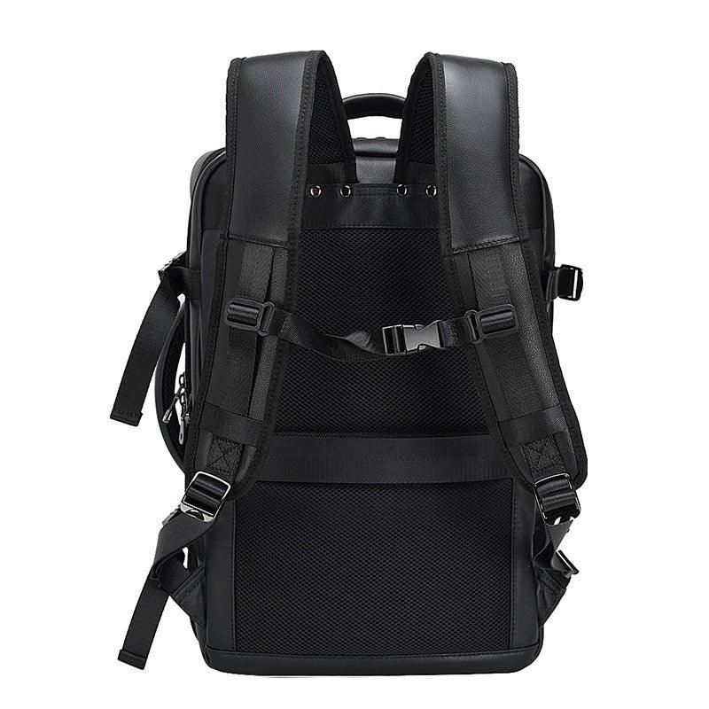 15.6-zoll-laptoprucksack Aus Echtem Leder