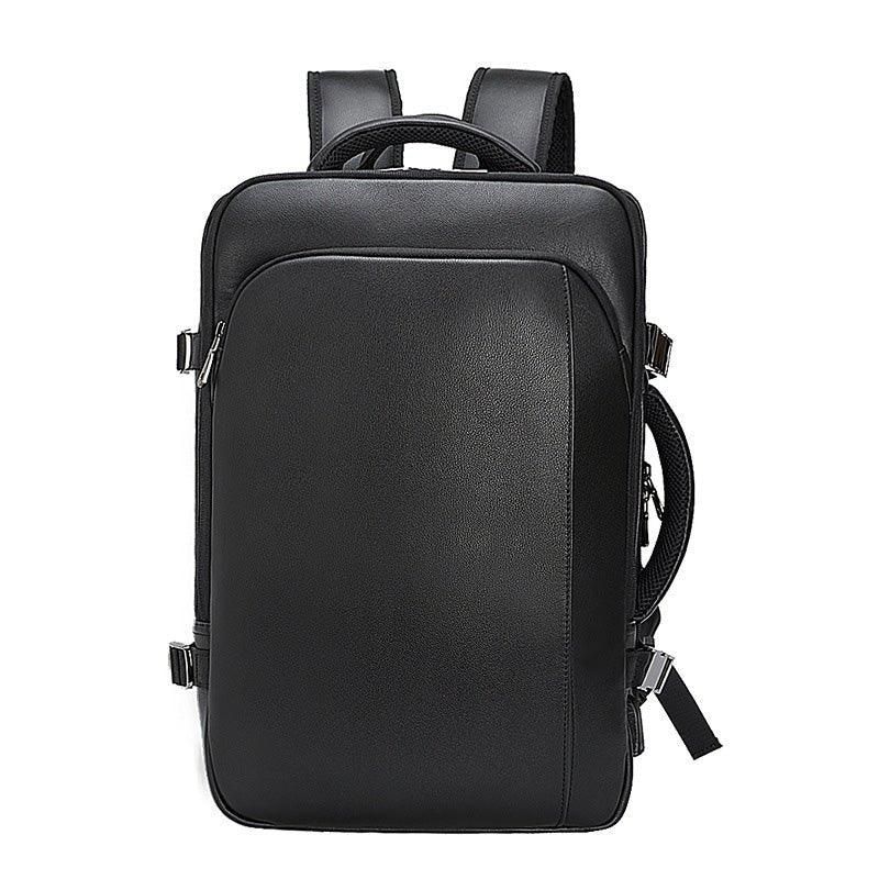 15.6-zoll-laptoprucksack Aus Echtem Leder