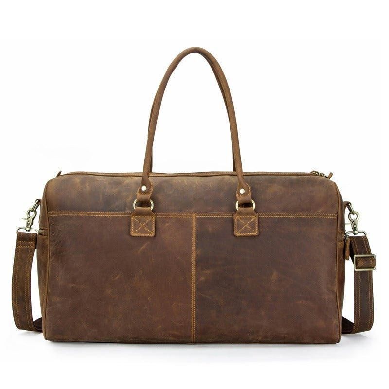 Braune Reisetasche Aus Leder Im Vintage-stil