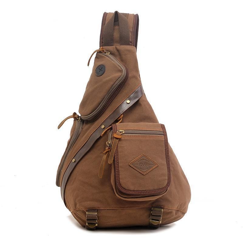 Brusttasche Für Herren Sling-tasche Aus Vintage-canvas