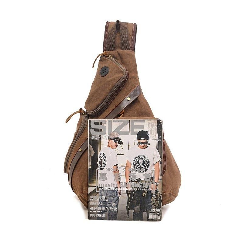 Brusttasche Für Herren Sling-tasche Aus Vintage-canvas