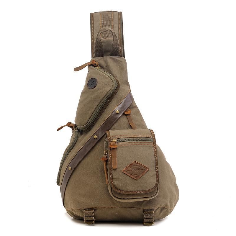 Brusttasche Für Herren Sling-tasche Aus Vintage-canvas