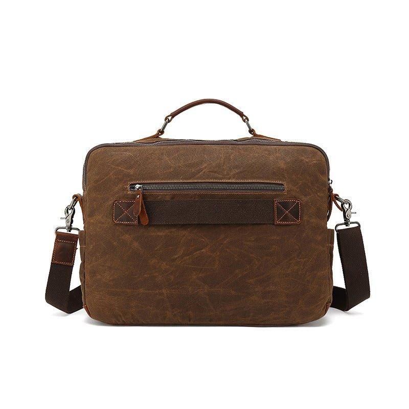 Business-messenger-tasche Aus Vintage-canvas Für Herren Laptop