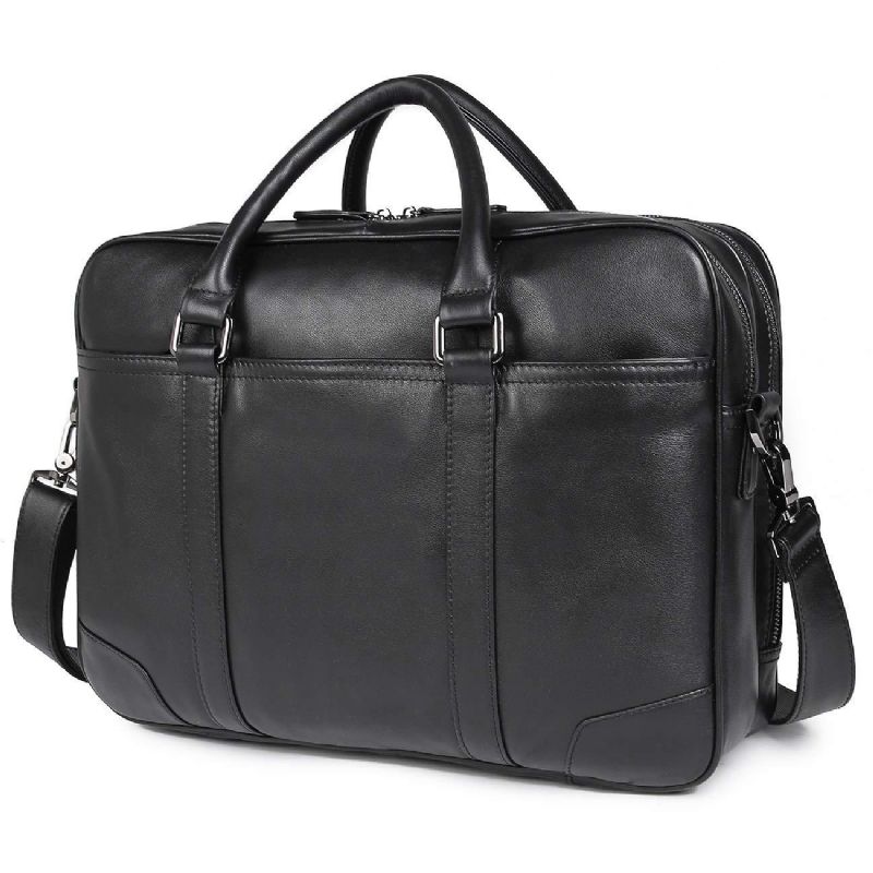 Business-tasche Für Herren Laptop-aktentasche Aus Leder 15.6 Zoll