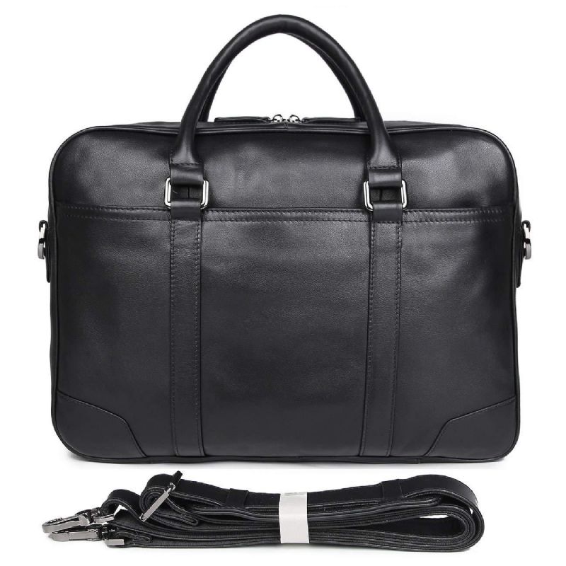 Business-tasche Für Herren Laptop-aktentasche Aus Leder 15.6 Zoll