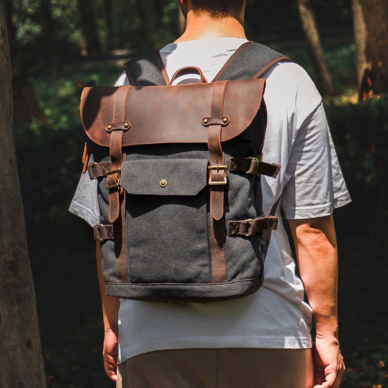 Canvas-rucksack Aus Canvas Für Herren 15.6-zoll-computertasche