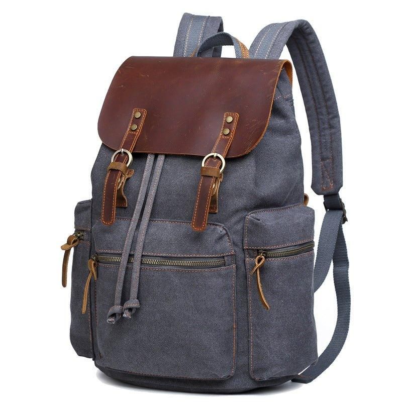 Canvas-rucksack Mit Usb-anschluss