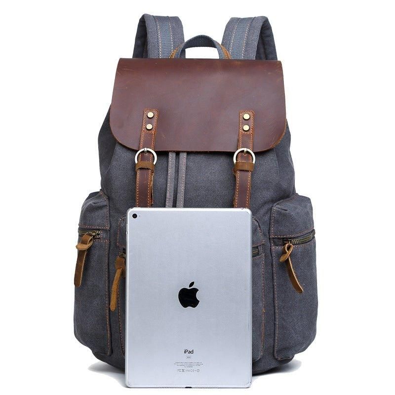 Canvas-rucksack Mit Usb-anschluss