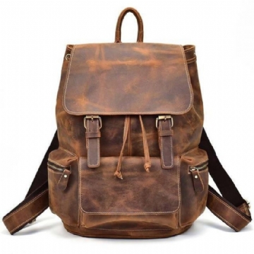 Echtlederrucksack Vintage Mit Kordelzug