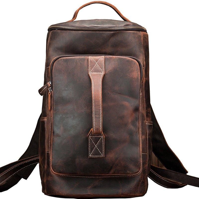 Großer Lederrucksack Für Laptop