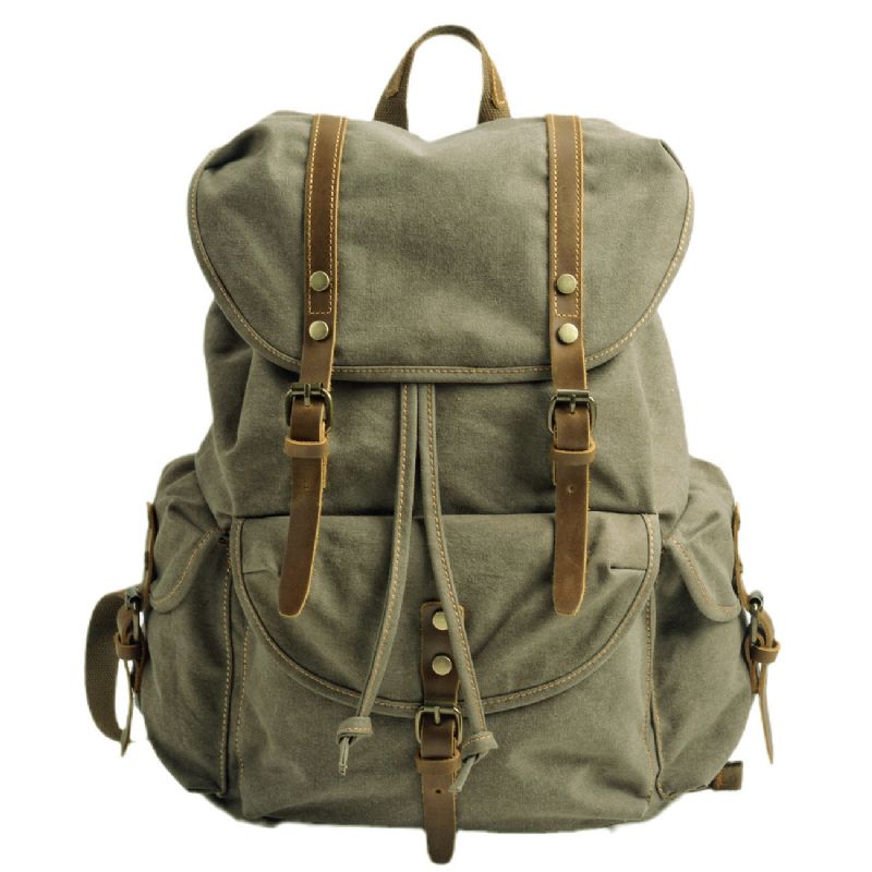 Großer Vintage-canvas-reiserucksack Für Herren