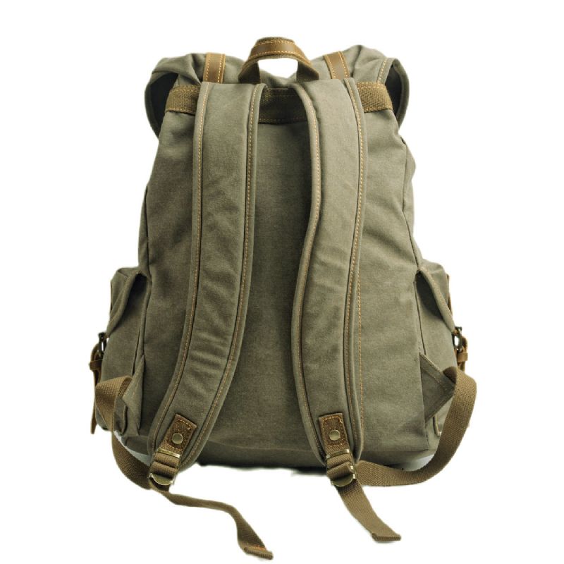 Großer Vintage-canvas-reiserucksack Für Herren