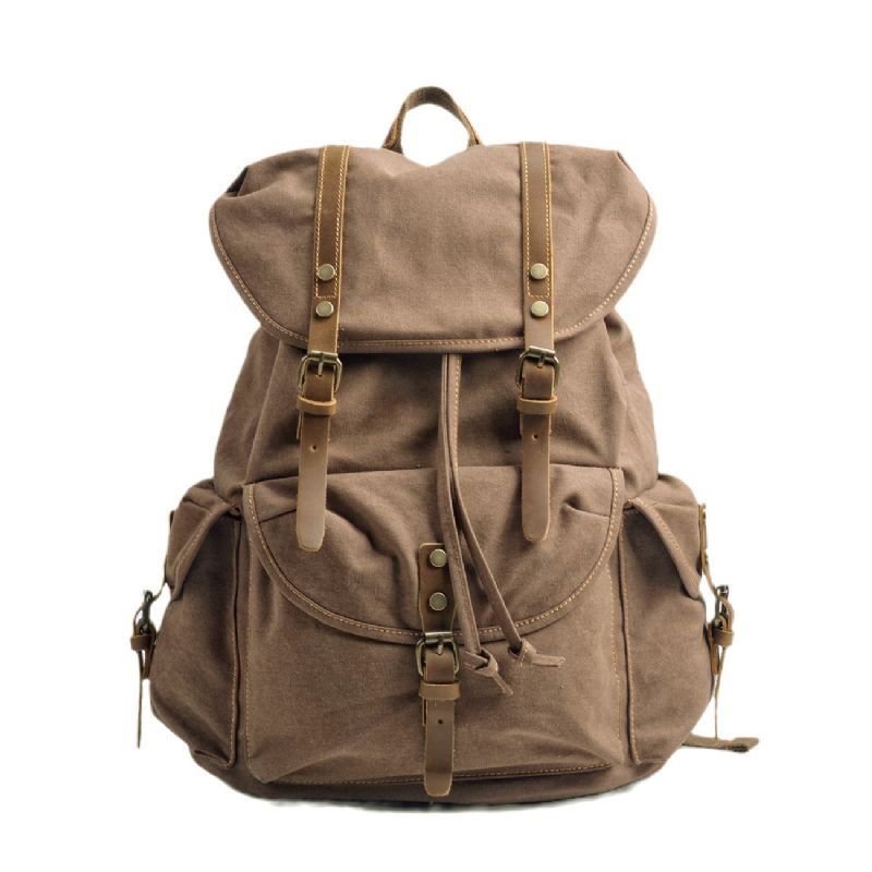 Großer Vintage-canvas-reiserucksack Für Herren