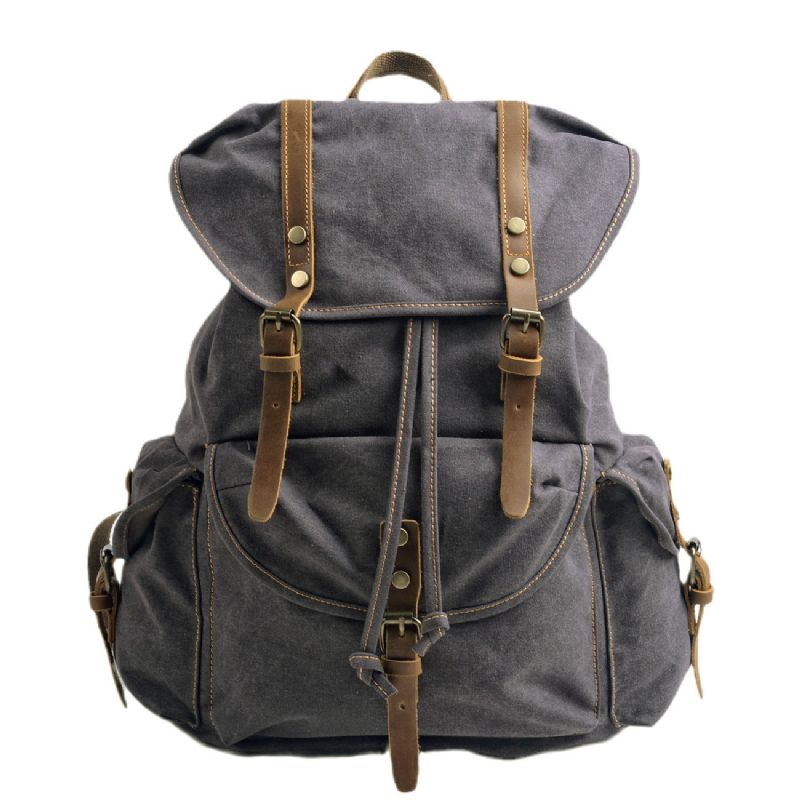 Großer Vintage-canvas-reiserucksack Für Herren