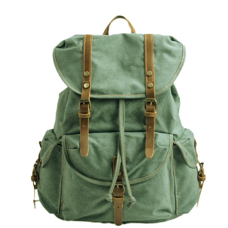 Großer Vintage-canvas-reiserucksack Für Herren