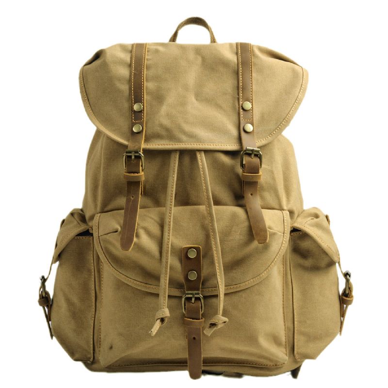 Großer Vintage-canvas-reiserucksack Für Herren