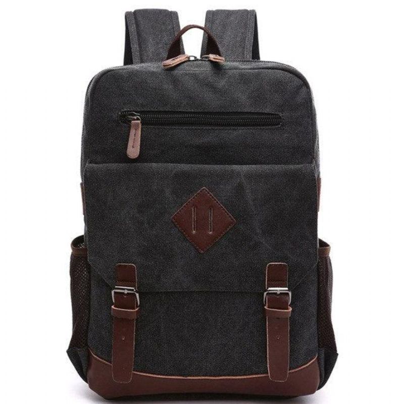 Großer Vintage-rucksack Aus Canvas Für Herren Laptoptasche