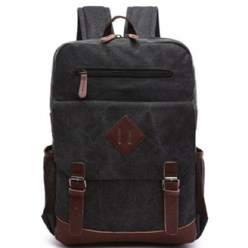 Großer Vintage-rucksack Aus Canvas Für Herren Laptoptasche