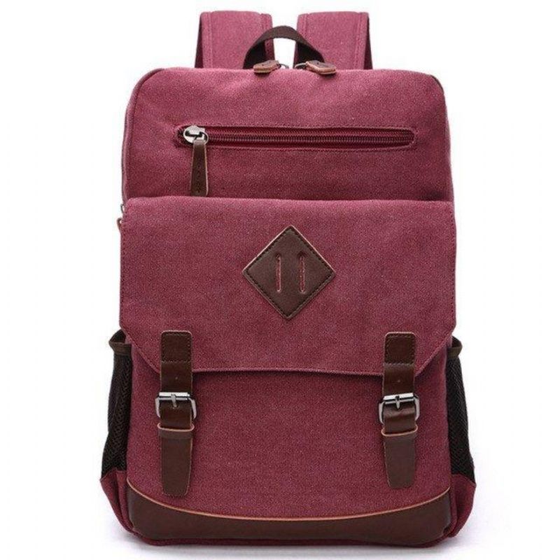 Großer Vintage-rucksack Aus Canvas Für Herren Laptoptasche