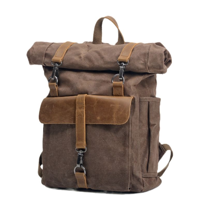 Großer Vintage-rucksack Aus Canvas Für Herren Und Damen