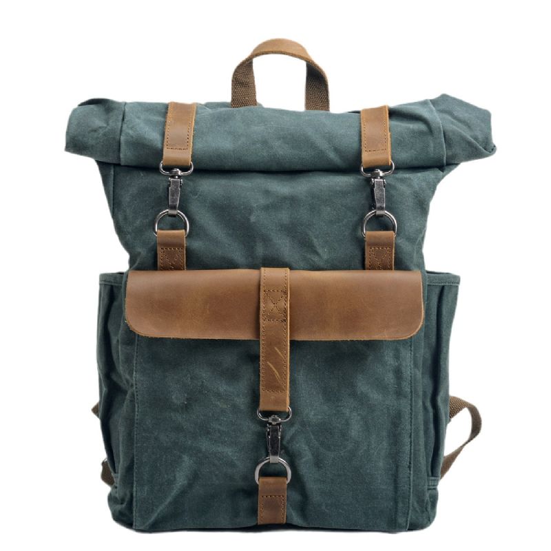 Großer Vintage-rucksack Aus Canvas Für Herren Und Damen