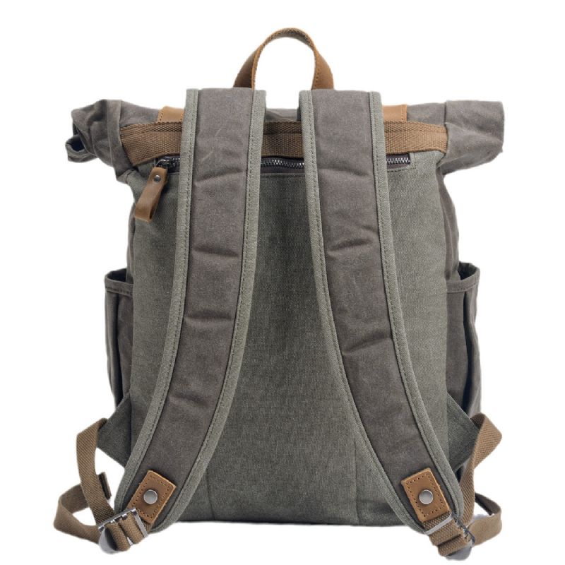 Großer Vintage-rucksack Aus Canvas Für Herren Und Damen