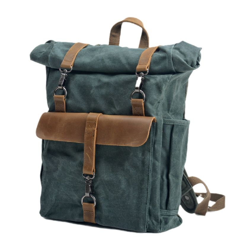 Großer Vintage-rucksack Aus Canvas Für Herren Und Damen