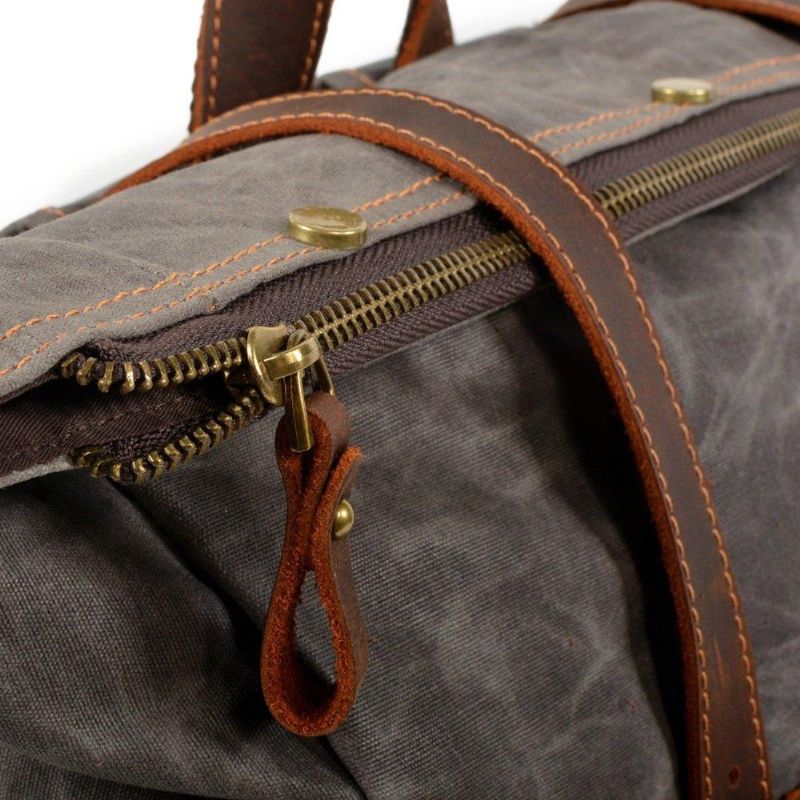 Großer Vintage-rucksack Aus Canvas Für Reisen