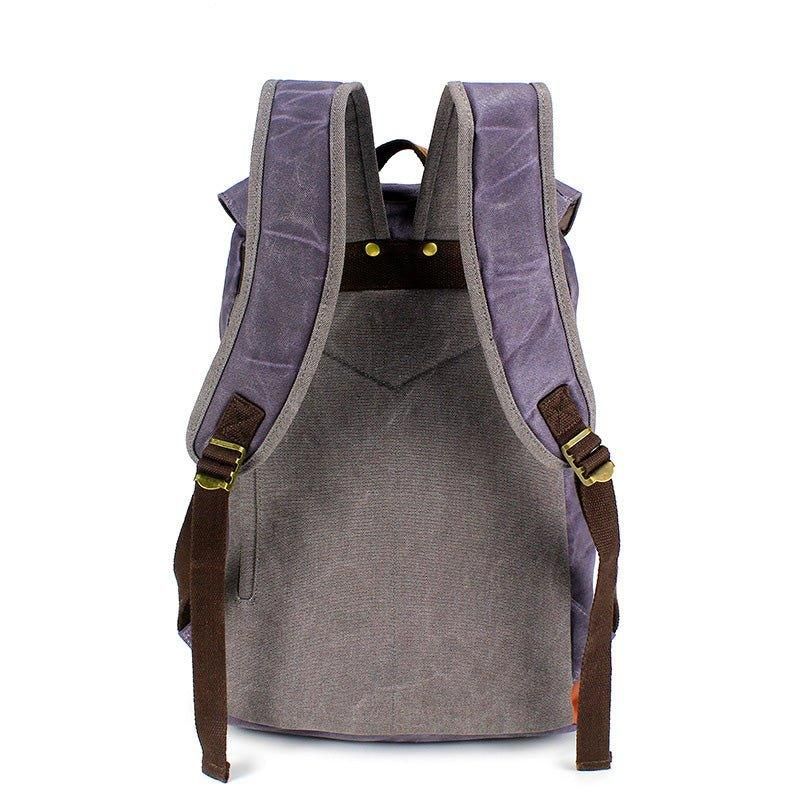 Großer Vintage-rucksack Aus Canvas Mit Laptop-hülle