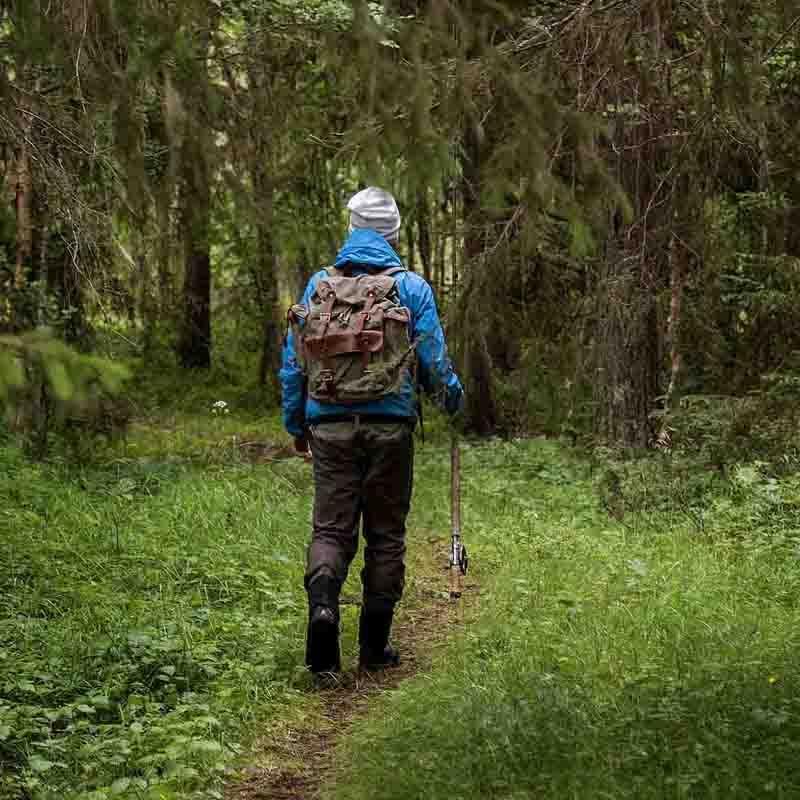 Großer Vintage-rucksack Aus Gewachstem Canvas Für Herren