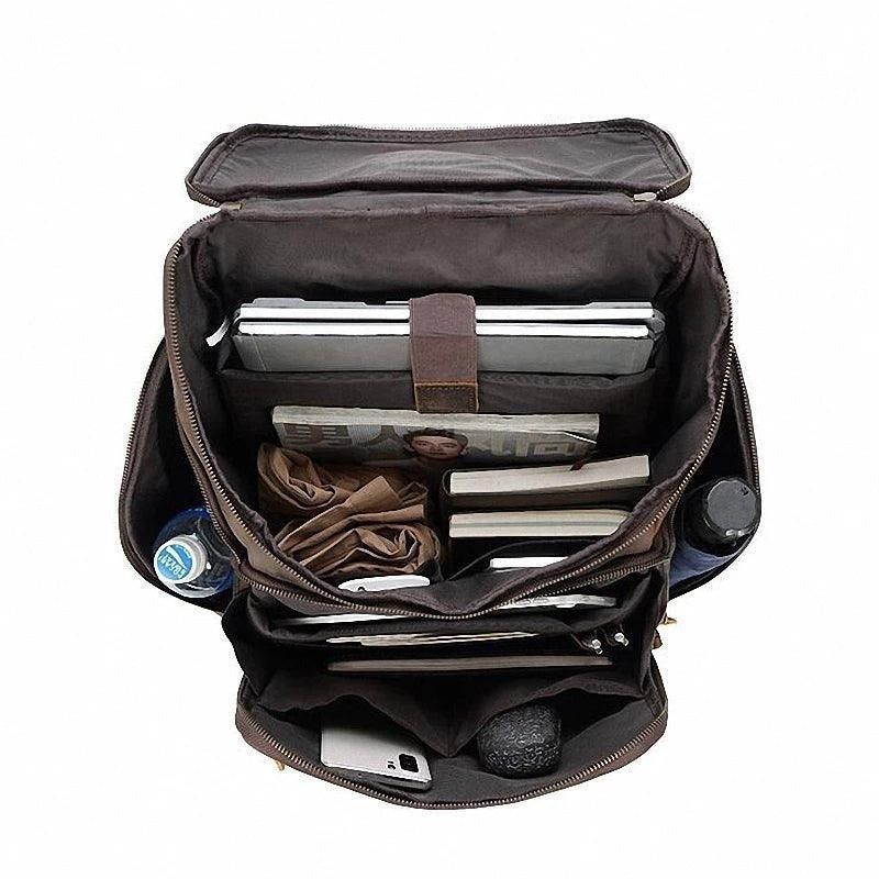 Herren-lederrucksack Für 15-zoll-laptop Business