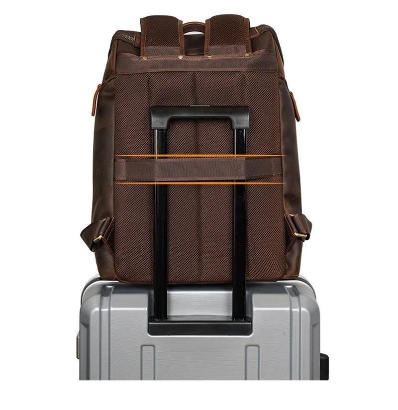 Herren-lederrucksack Für 15-zoll-laptop Business