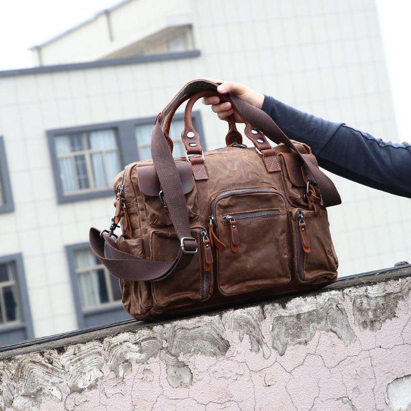 Herren-umhängetasche Im Vintage-stil Mit Laptop-hülle