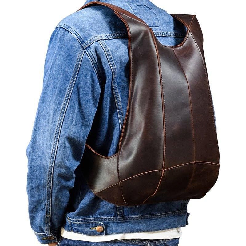 Kleiner Vintage Anti-diebstahl Lederrucksack