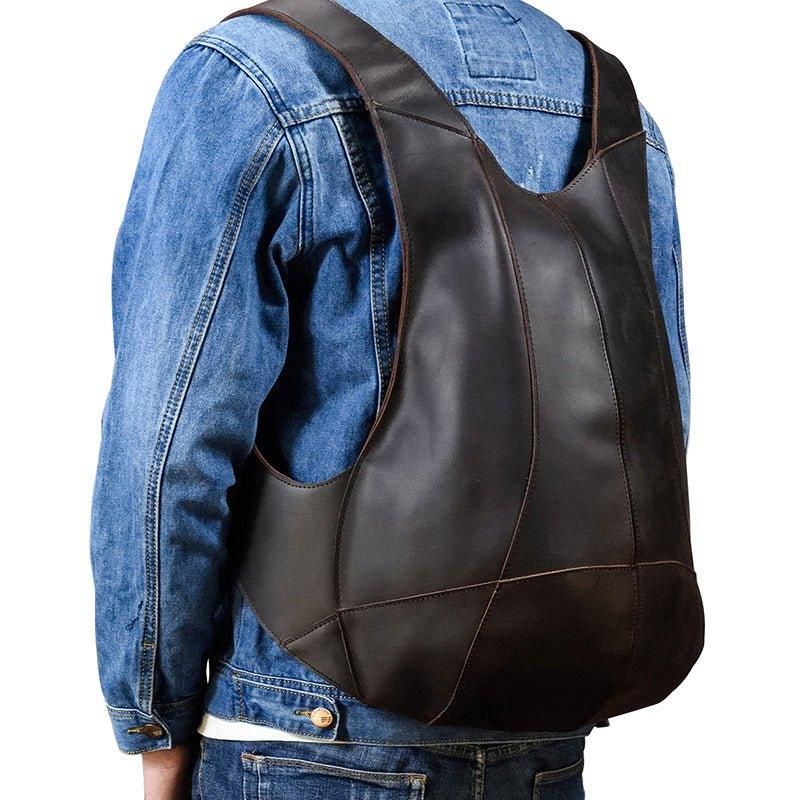 Kleiner Vintage Anti-diebstahl Lederrucksack