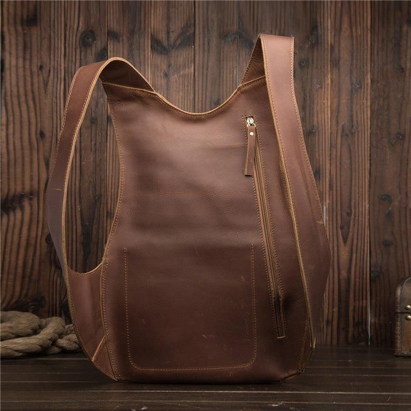 Kleiner Vintage Anti-diebstahl Lederrucksack